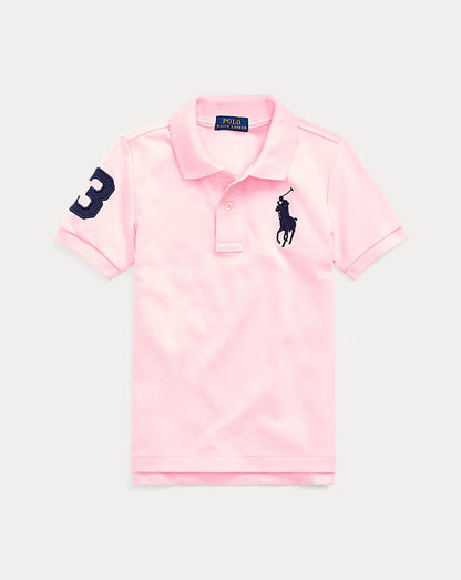 Big Pony Cotton Mesh Polo Shirt 2-7 - - Pink