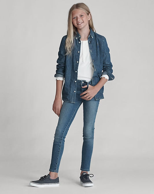 Aubrie Denim Legging 7-16 - -