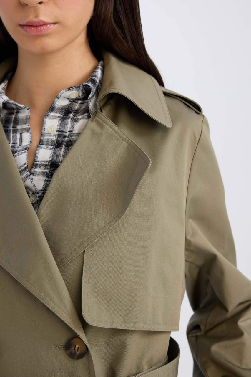 Regular Fit Trenchcoat - - Dark khaki