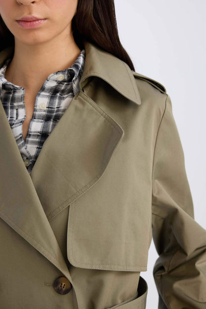 Regular Fit Trenchcoat - - Dark khaki