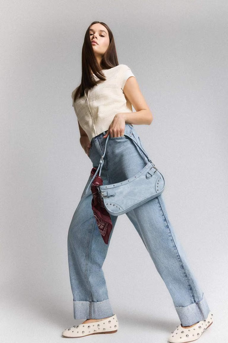 Woman Shoulder Denim Bag - -