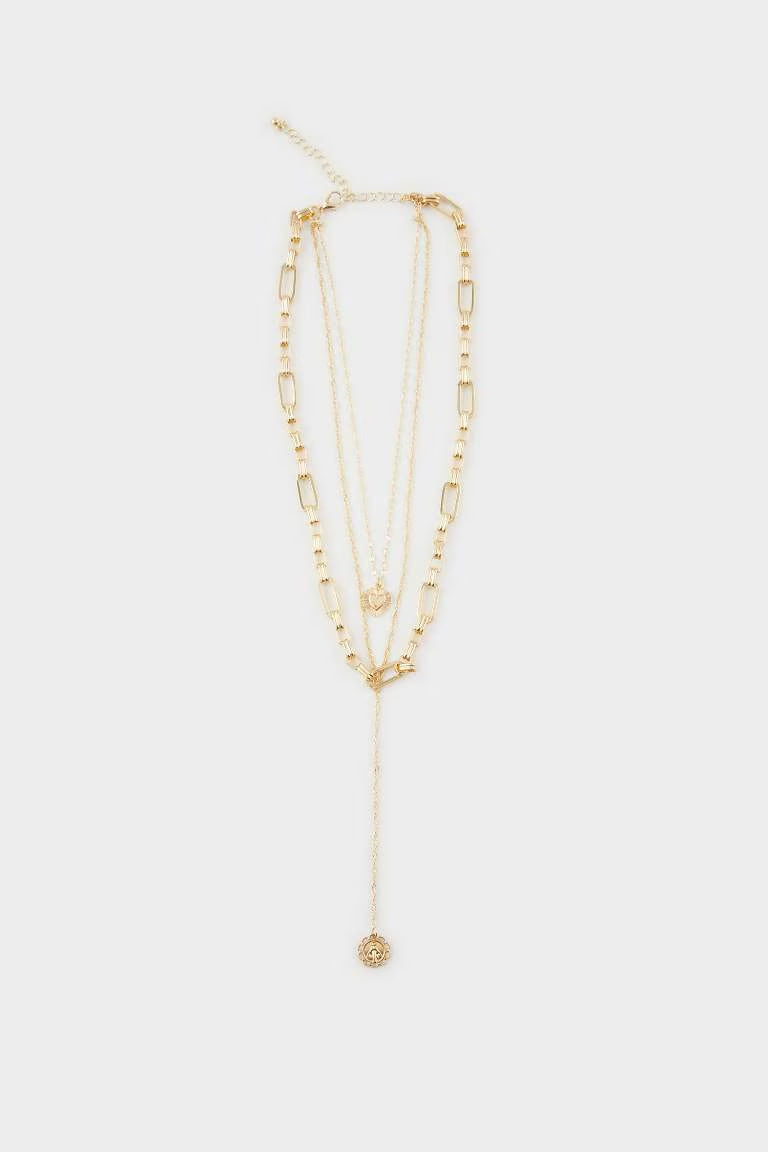 Woman Gold Y Necklace - -