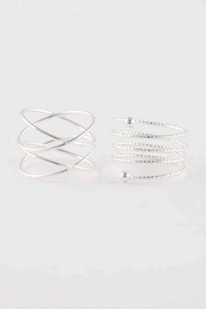 Woman 4 Piece Silver Ring - -