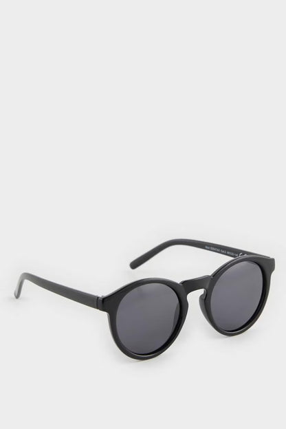 Woman Round Sunglasses - - Black
