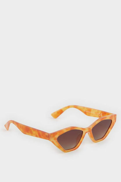 Woman Square Sunglasses - - Orange
