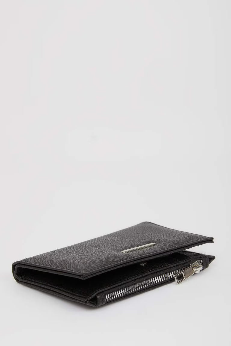 Woman Faux Leather Wallets - - Black