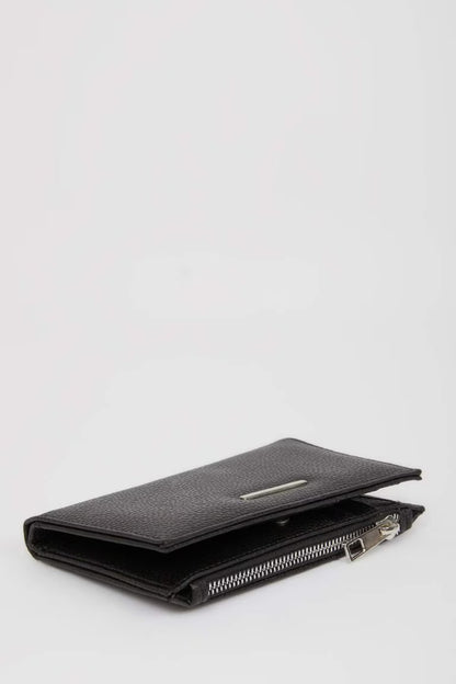 Woman Faux Leather Wallets - - Black