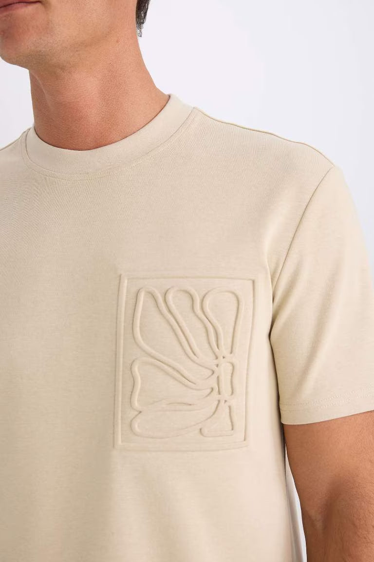 Regular Fit Crew Neck Short Sleeve T-Shirt - -