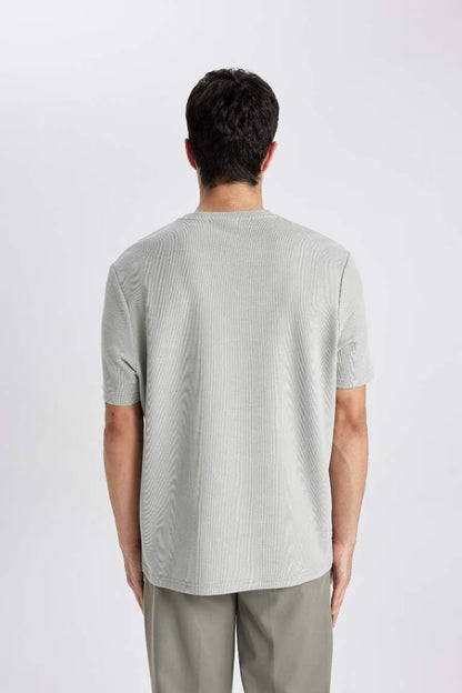 Regular Fit Crew Neck Short Sleeve T-Shirt - -