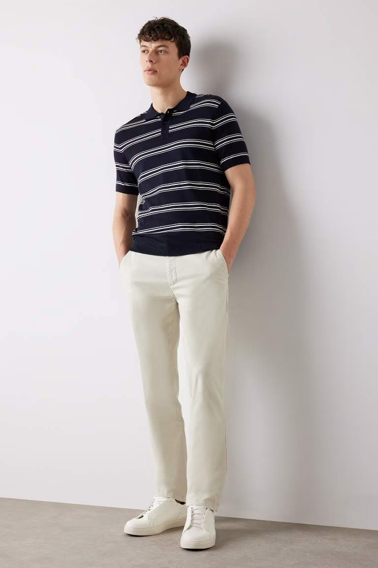 Regular Fit Polo Collar Knitwear Polo T-Shirt - -