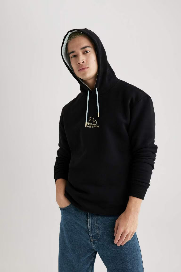 Disney Mickey & Minnie Boxy Fit Premium Sweatshirt - - Black