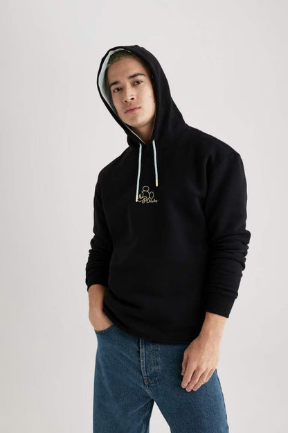 Disney Mickey & Minnie Boxy Fit Premium Sweatshirt - - Black