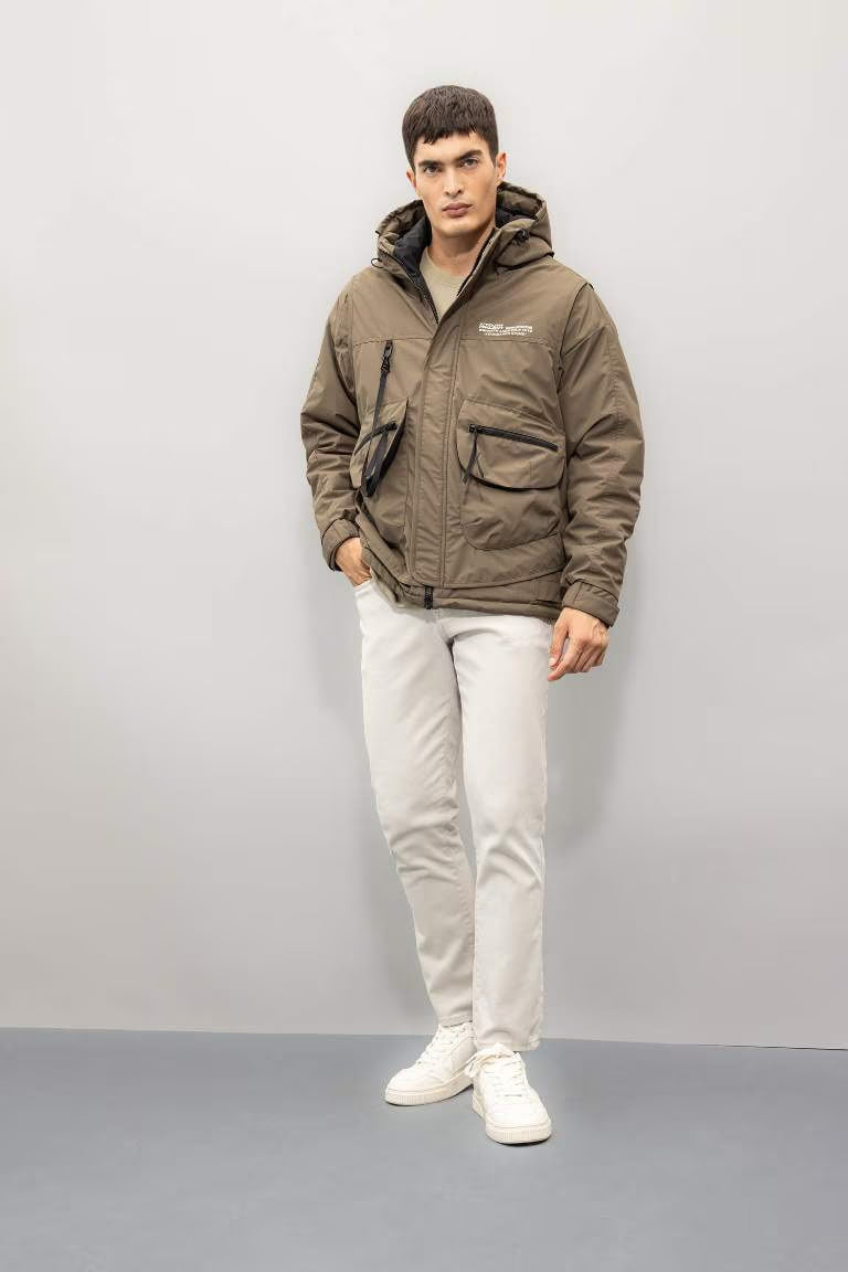 Regular Fit Puffer Jacket - -