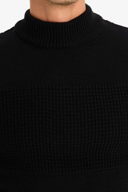 Standard Fit Half Turtleneck Knitwear Pullover - -