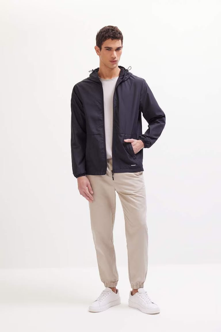 Jogger Slim Fit Gabardine Trousers - - Beige