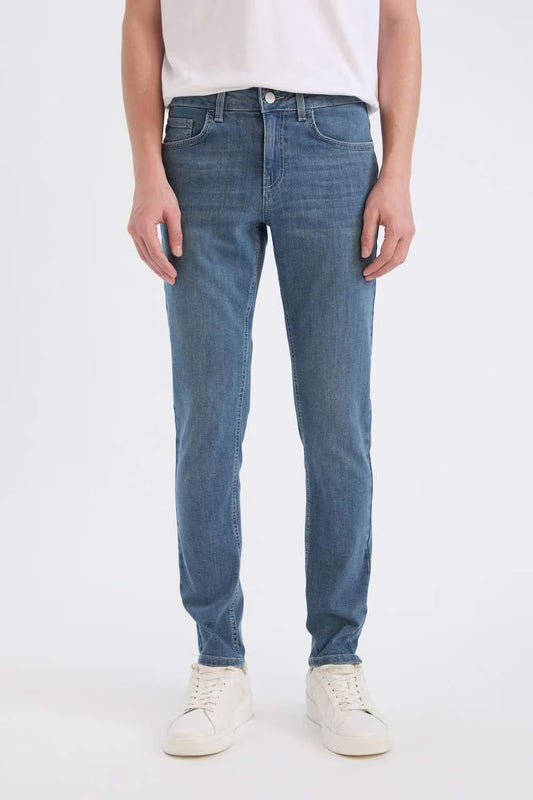 Carlo Skinny Fit Extra Slim Fit Regular Waist Jeans - - Denim