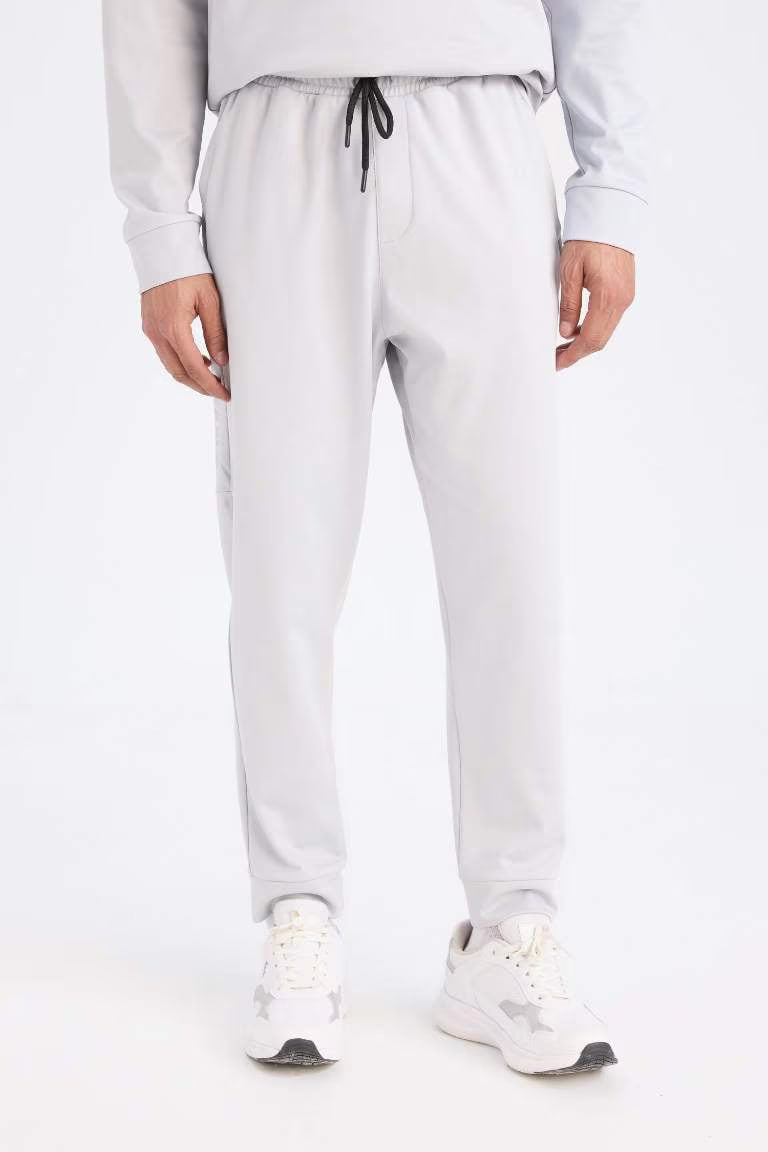 DeFactoFit Standard Fit Standard Leg Scuba Fabric Sports Joggers - - Heather