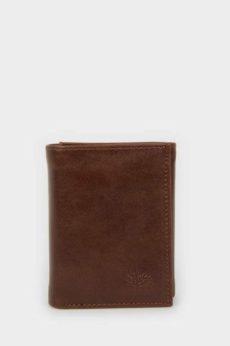 Man Faux Leather Wallets - - Brown