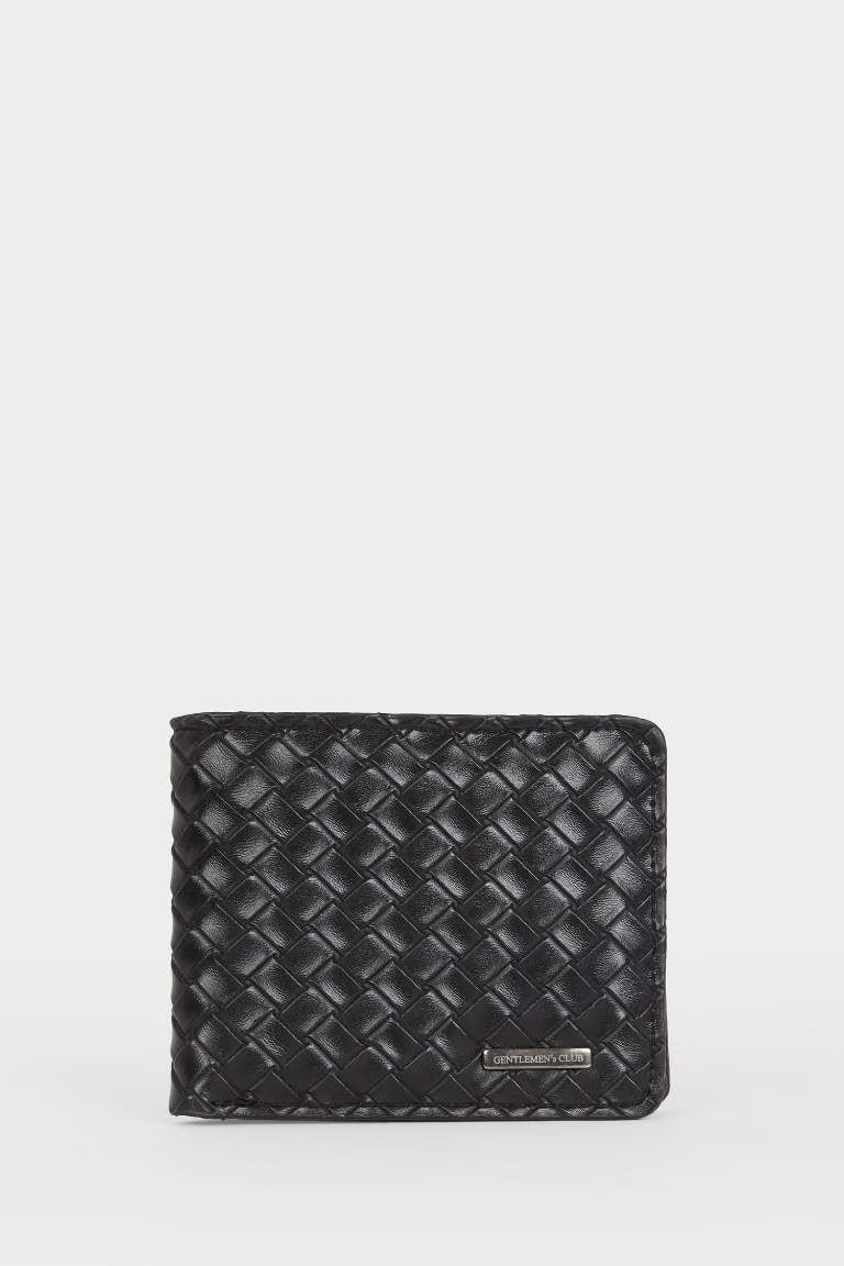 Man Faux Leather Wallets - -