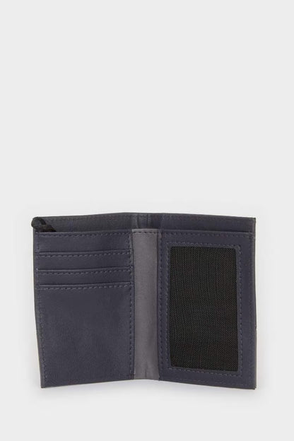 Man Faux Leather Wallets - -