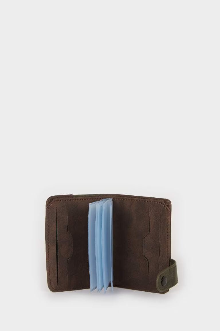 Man Faux Leather Wallets - -