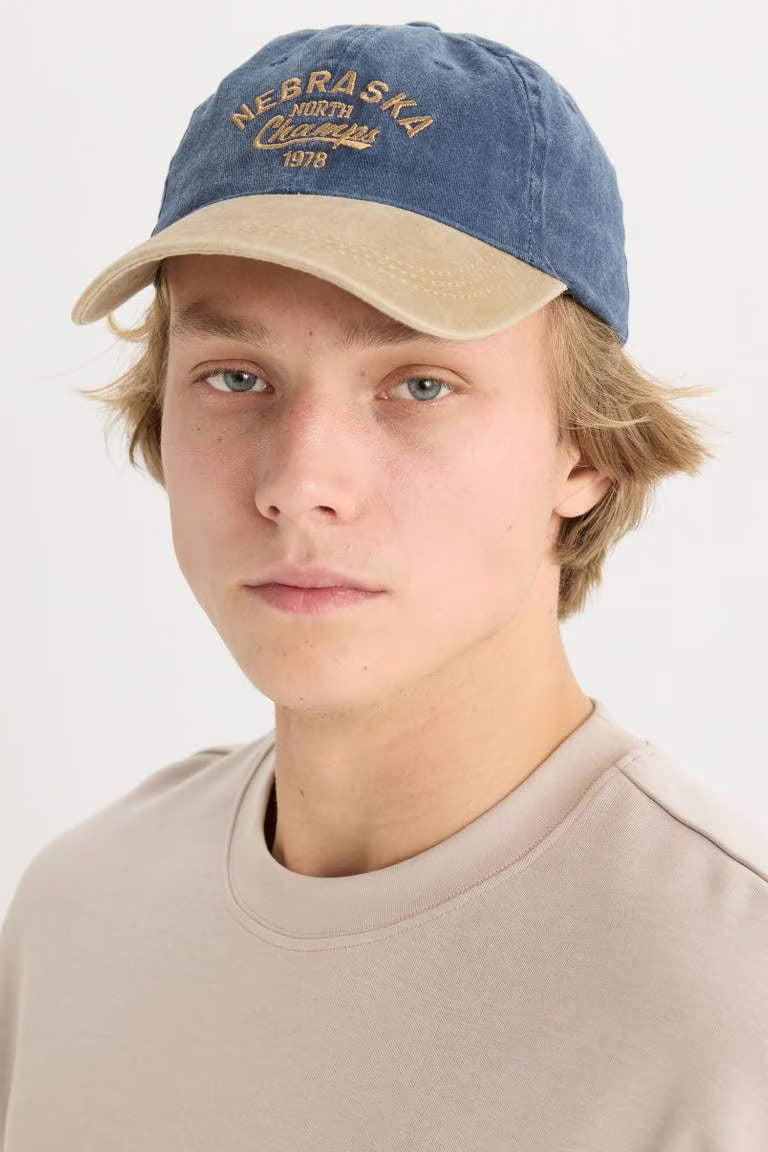 Boy Cotton Denim Cap - -