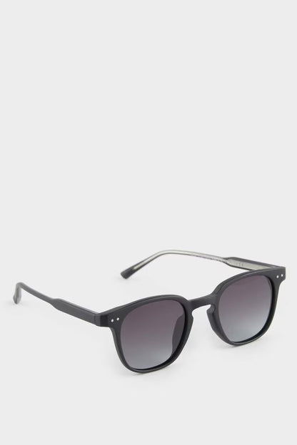 Man Round Sunglasses - - Black