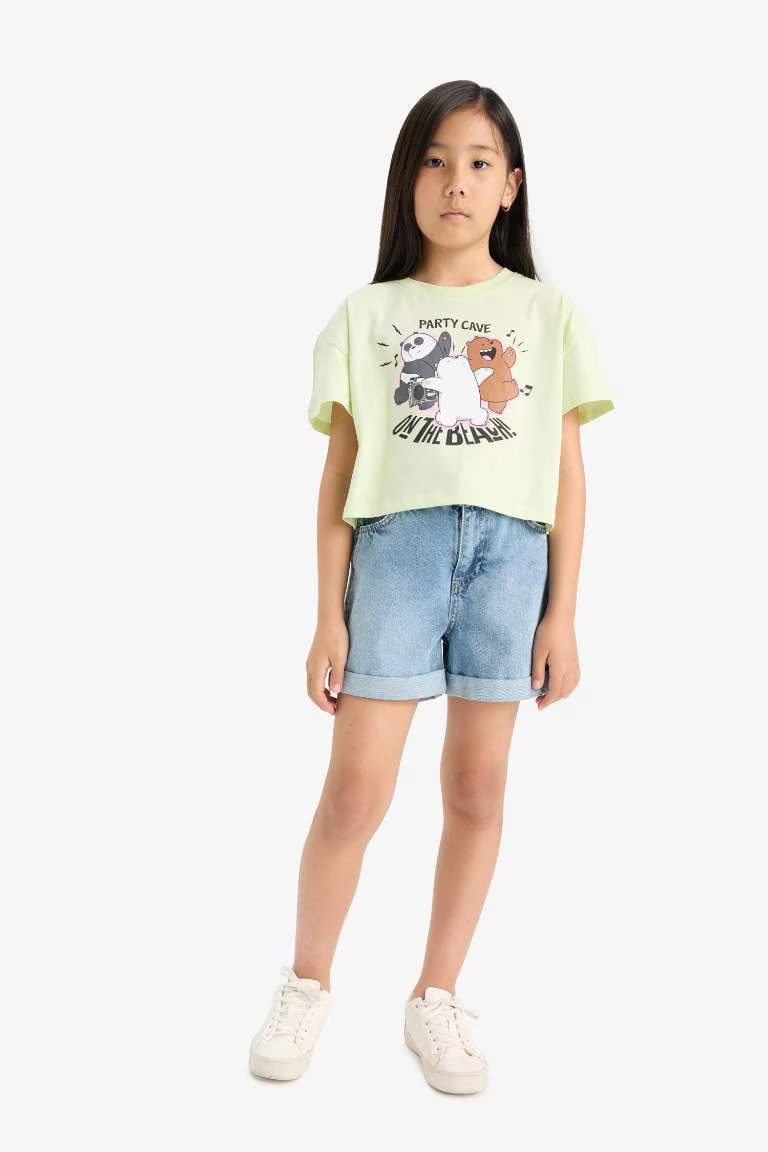 Girl We Bare Bears Crew Neck Short Sleeve T-Shirt - -