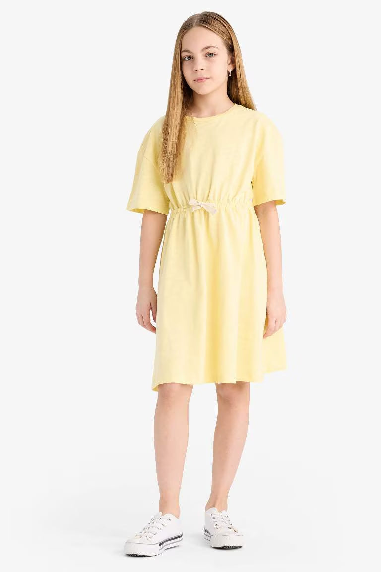 Girl Oversize Fit Short Sleeve Dress - -