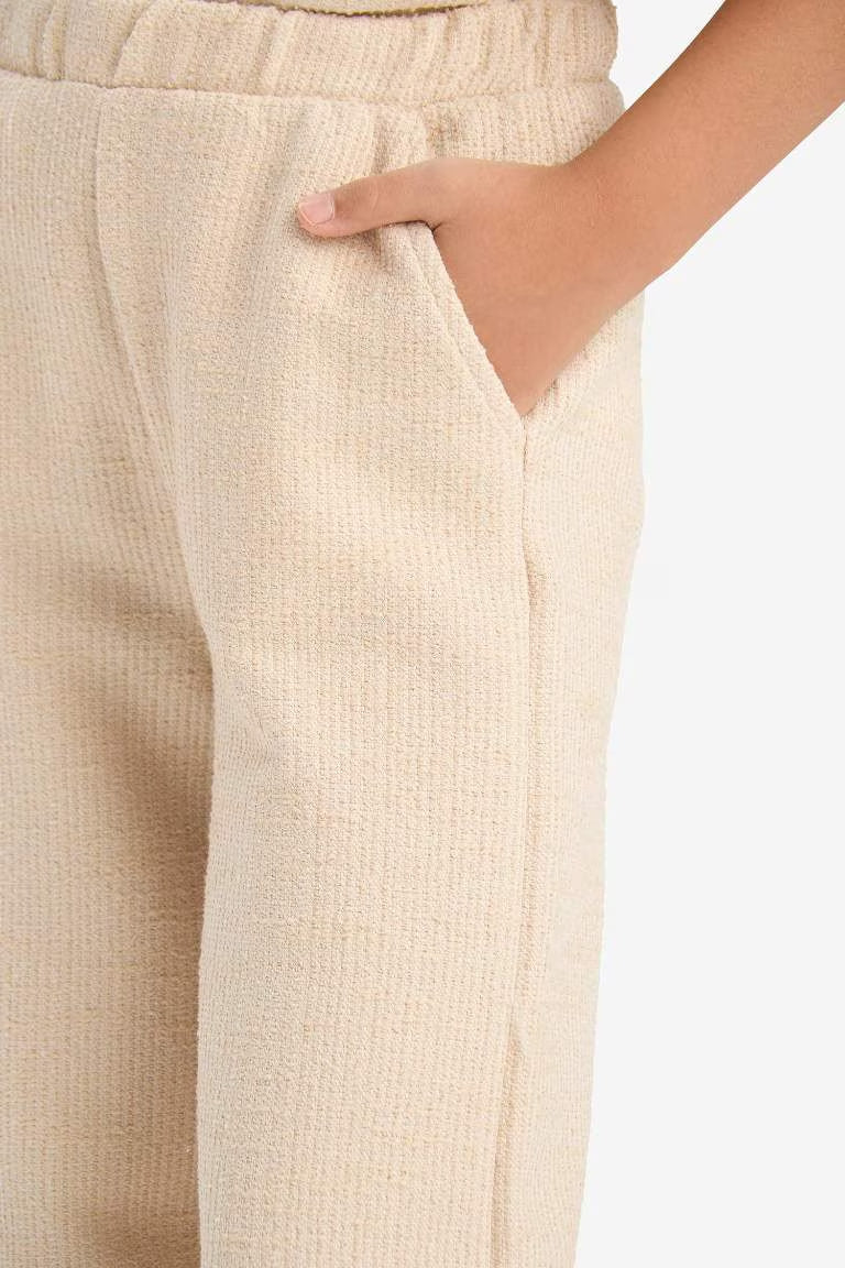 Girl Wide Leg Crinkle Trousers - -
