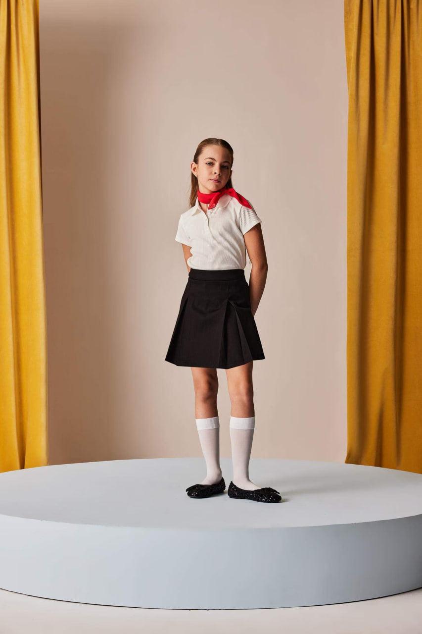 Girl Basic Gabardine Skort - -