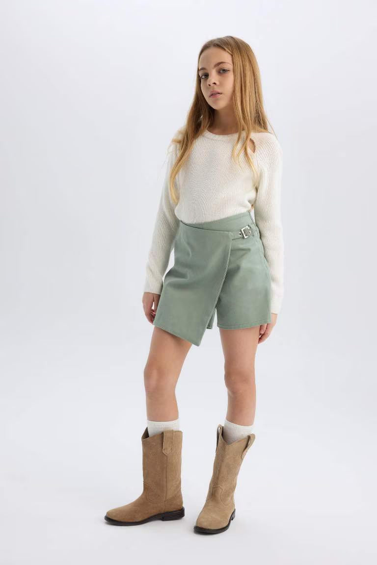 Girl Gabardine Short Skort - -