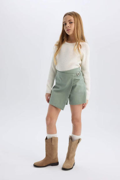 Girl Gabardine Short Skort - -