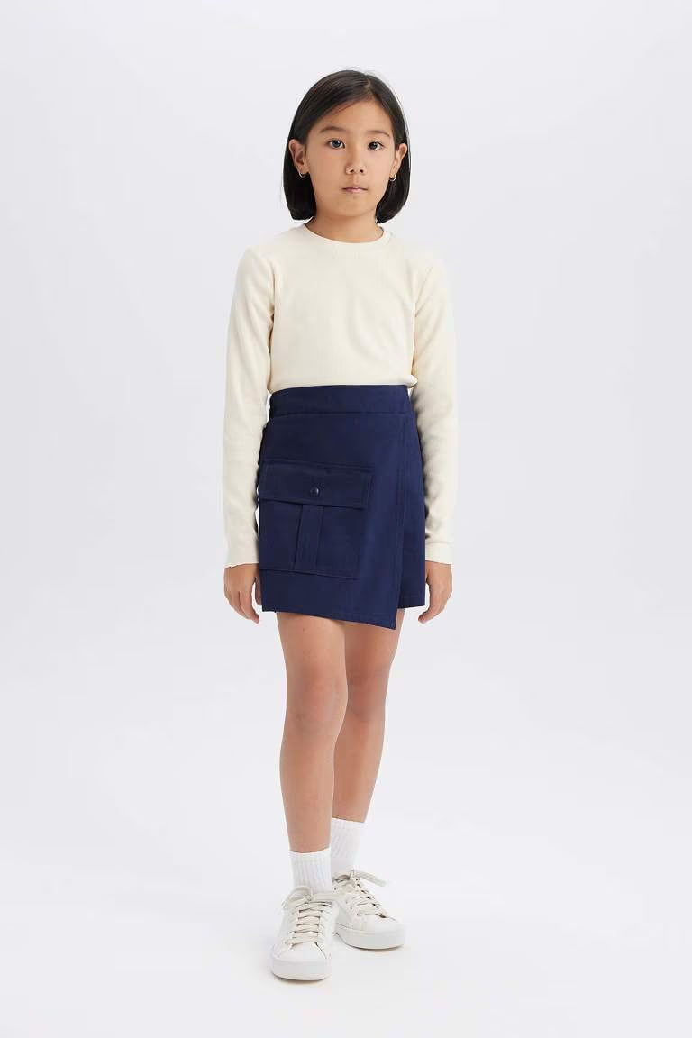 Girl Gabardine Skirt - -
