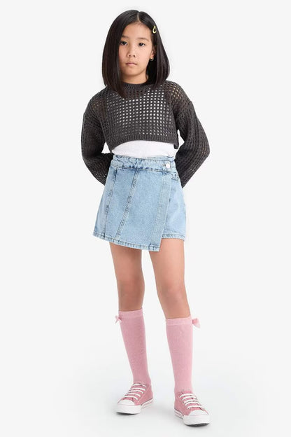 Girl Denim Skirt - -