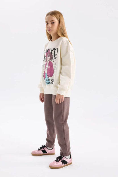 Girl Thick Jogger Sweatpants - - Light brown
