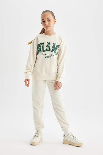 Girl Jogger School Sweatpants - -