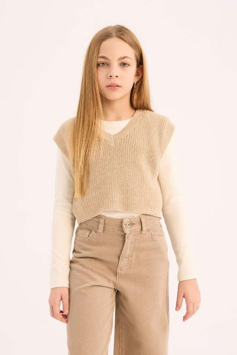 Girl Sweater Vest - -