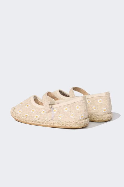 Girl Flat Sole Espadrille Shoes - -