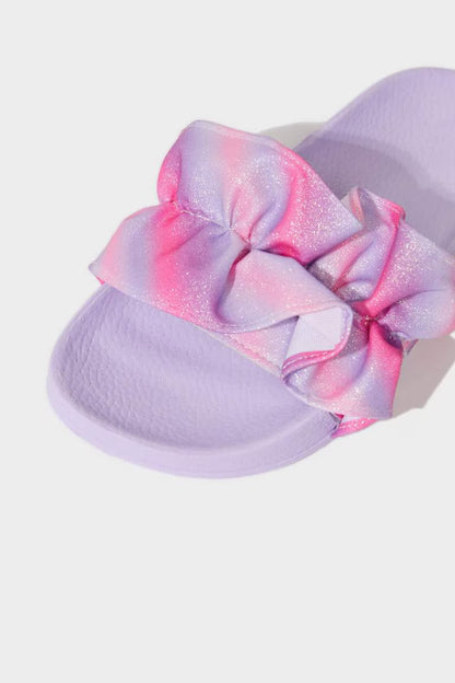 Girl Flat Sole Single Band Eva Slippers - -