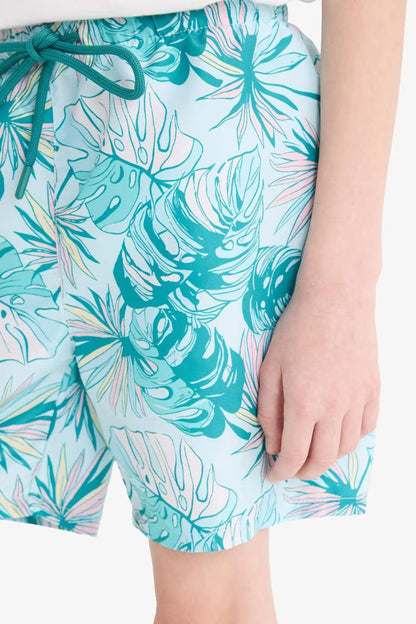 Boy Regular Fit Floral Swim Shorts - -