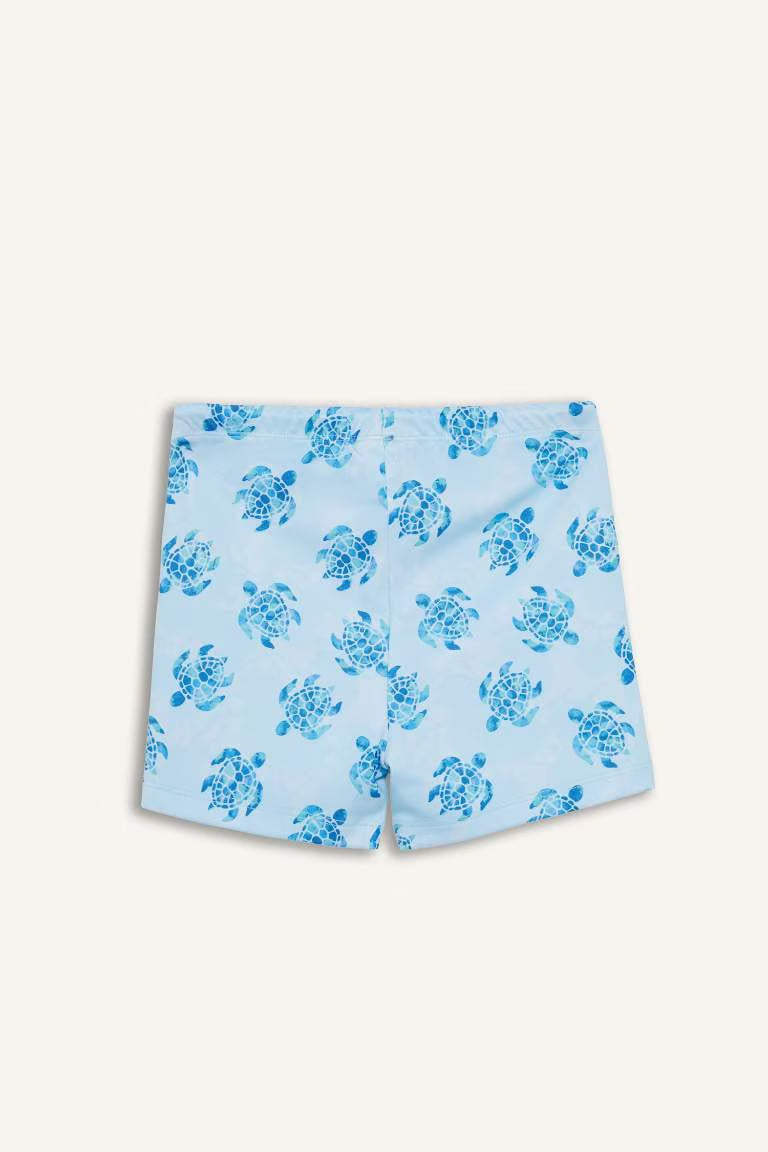 Boy Animal Printed Short - - sky