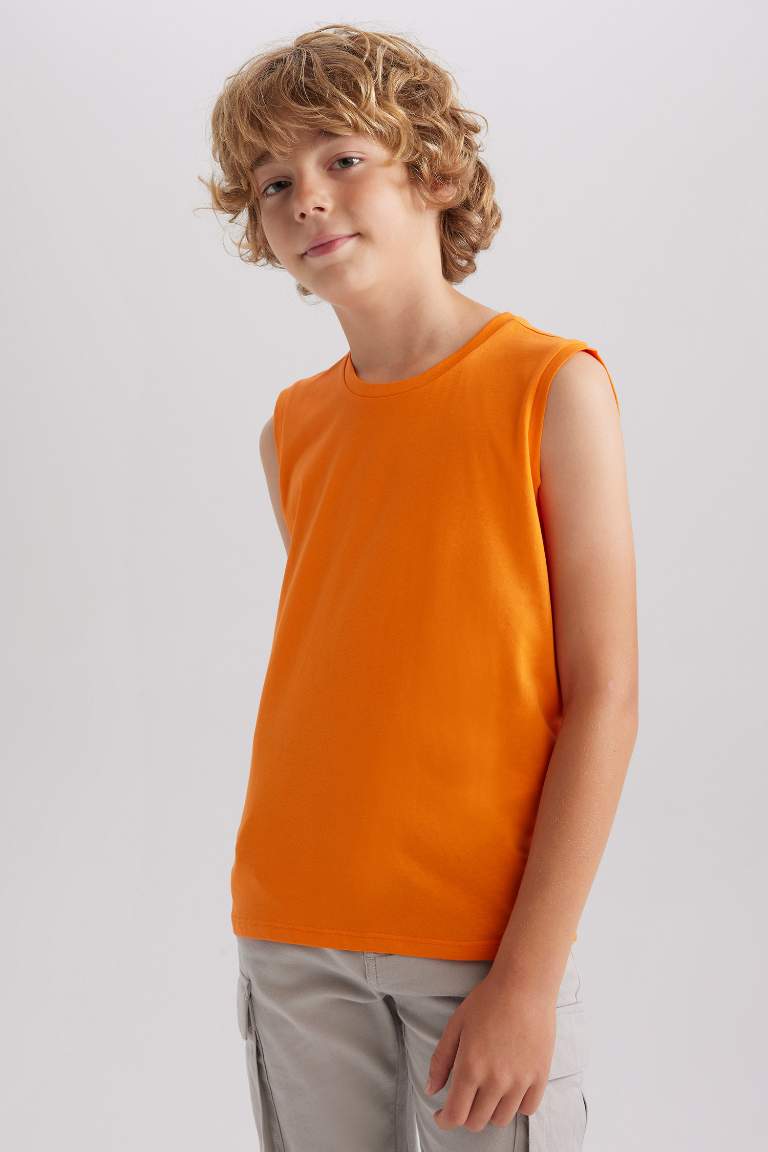 Boy Regular Fit Tank Top - - Orange
