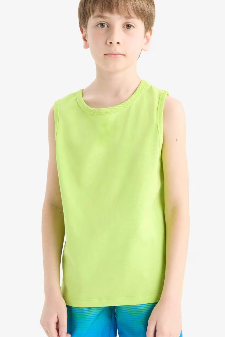 Boy Regular Fit Tank Top - - Green