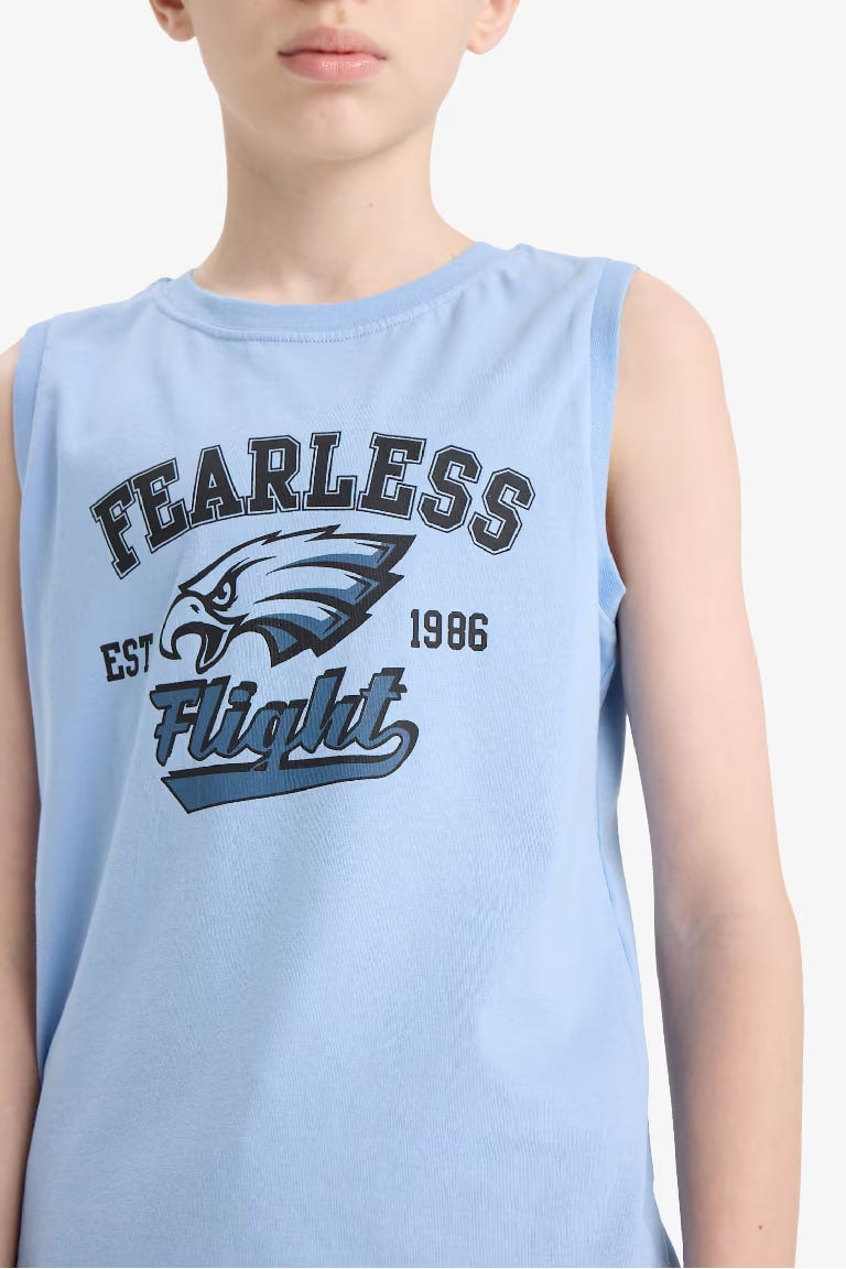 Boy Regular Fit Printed Tank Top - -