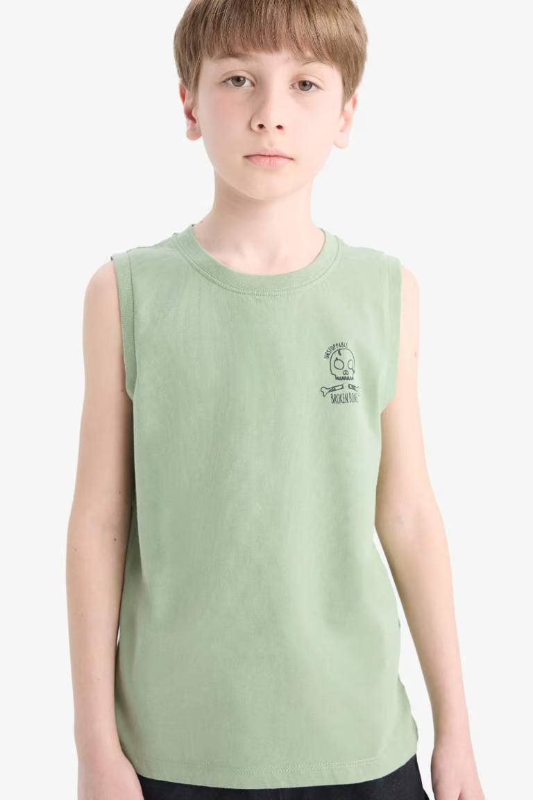 Boy Crew Neck Tank Top - -