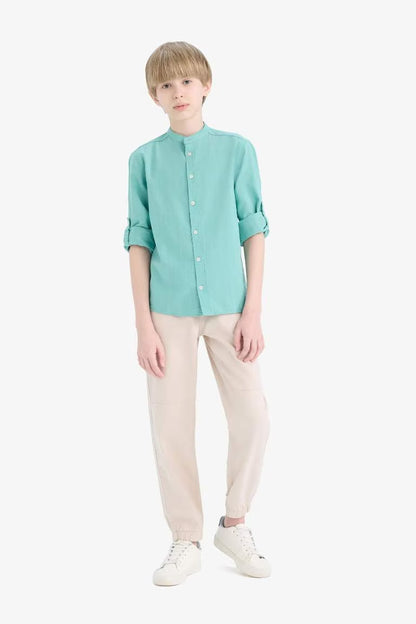 Boy Standard Leg Gabardine Joggers - -