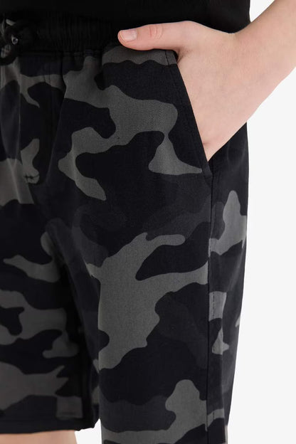 Boy Regular Fit Camouflage Patterned Shorts - -