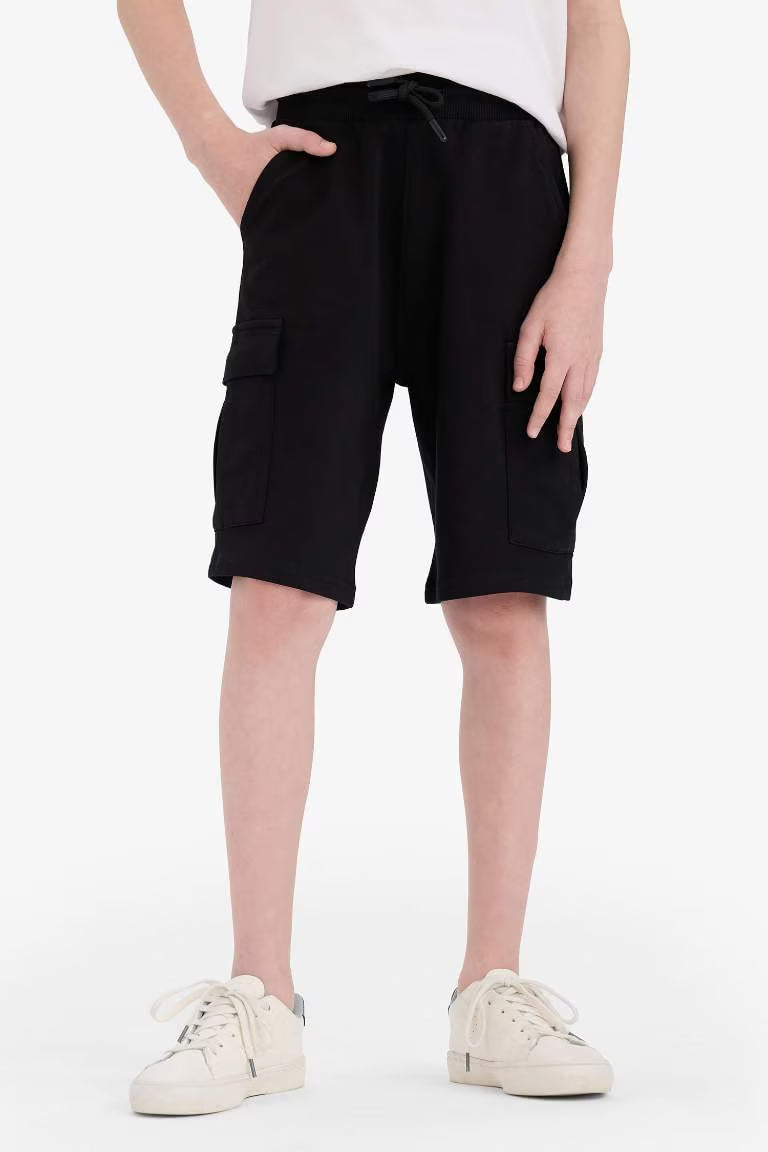 Boy Cargo Pocket Shorts - - Black