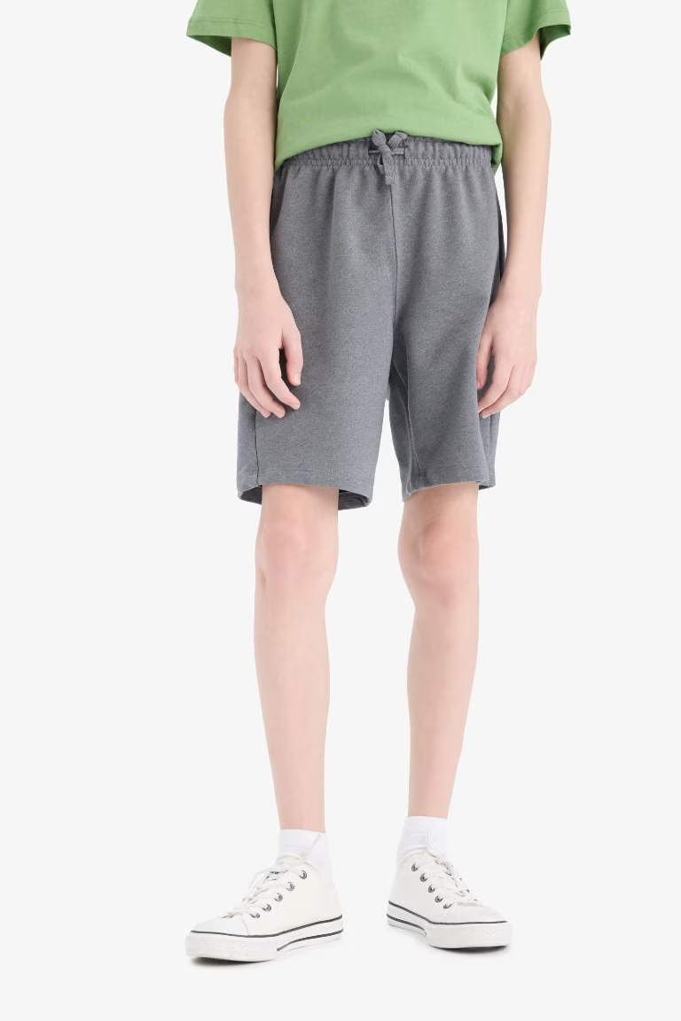 Boy Flexible Waist Shorts - - Gray